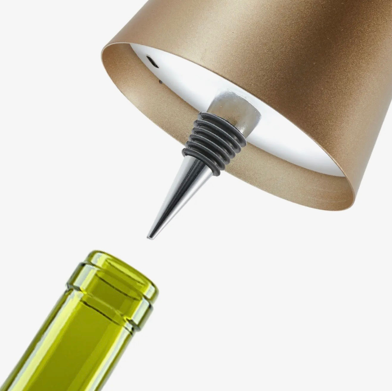 GOLD Cordless LED Lamp & Bottle Stop