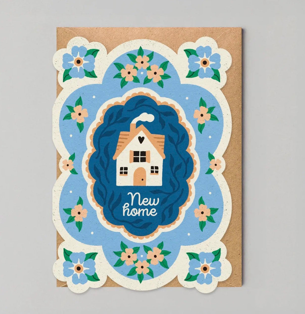 Blue Flowers - New Home Card