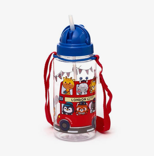 Children’s Bus & Animals Shatterproof Water Bottle 450ml