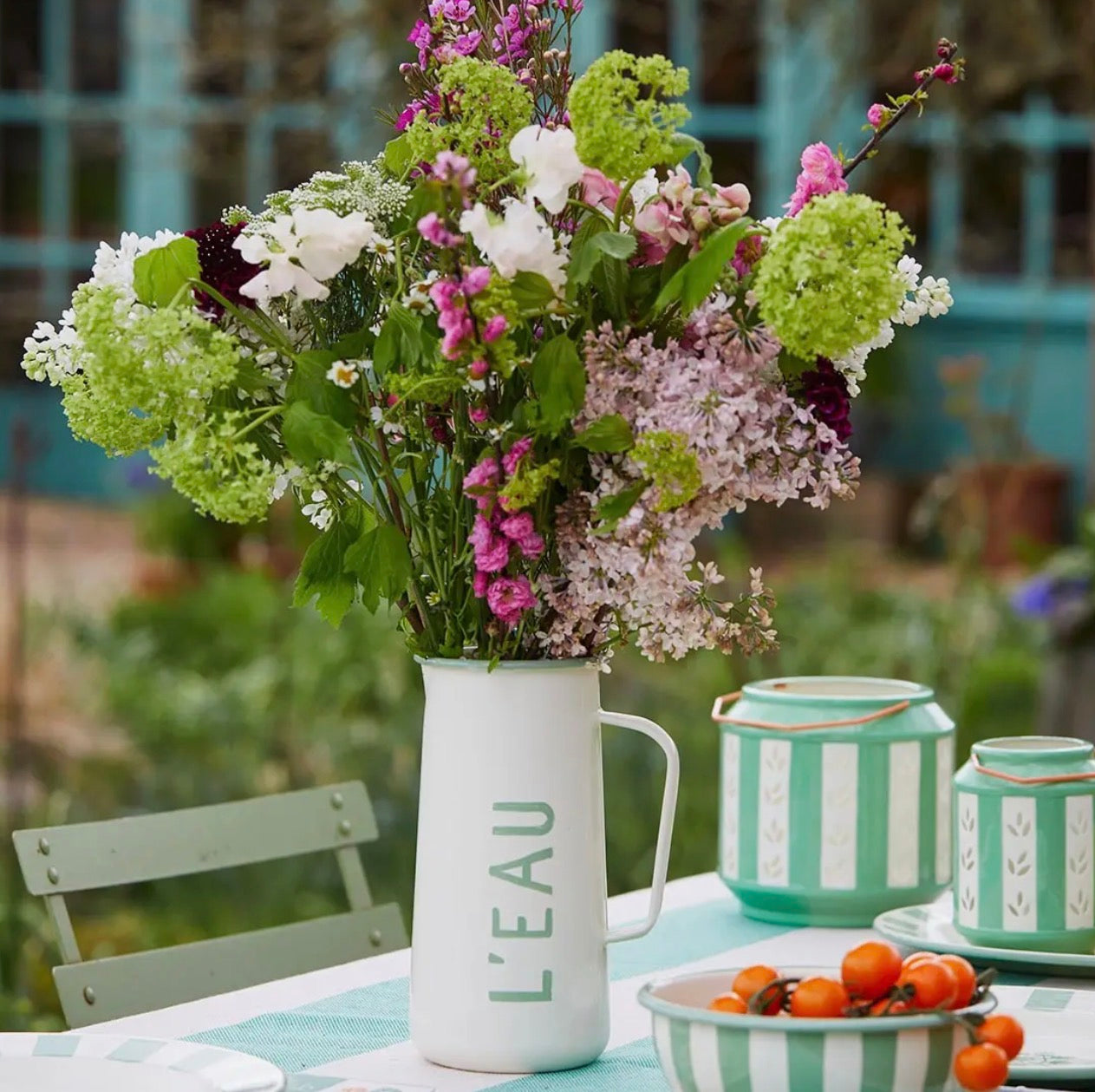 Enamel Water Jug - rustic design