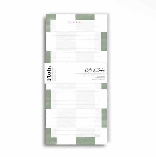 Toasted Crumpet Floh Matcha Magnetic Shopping List Pad