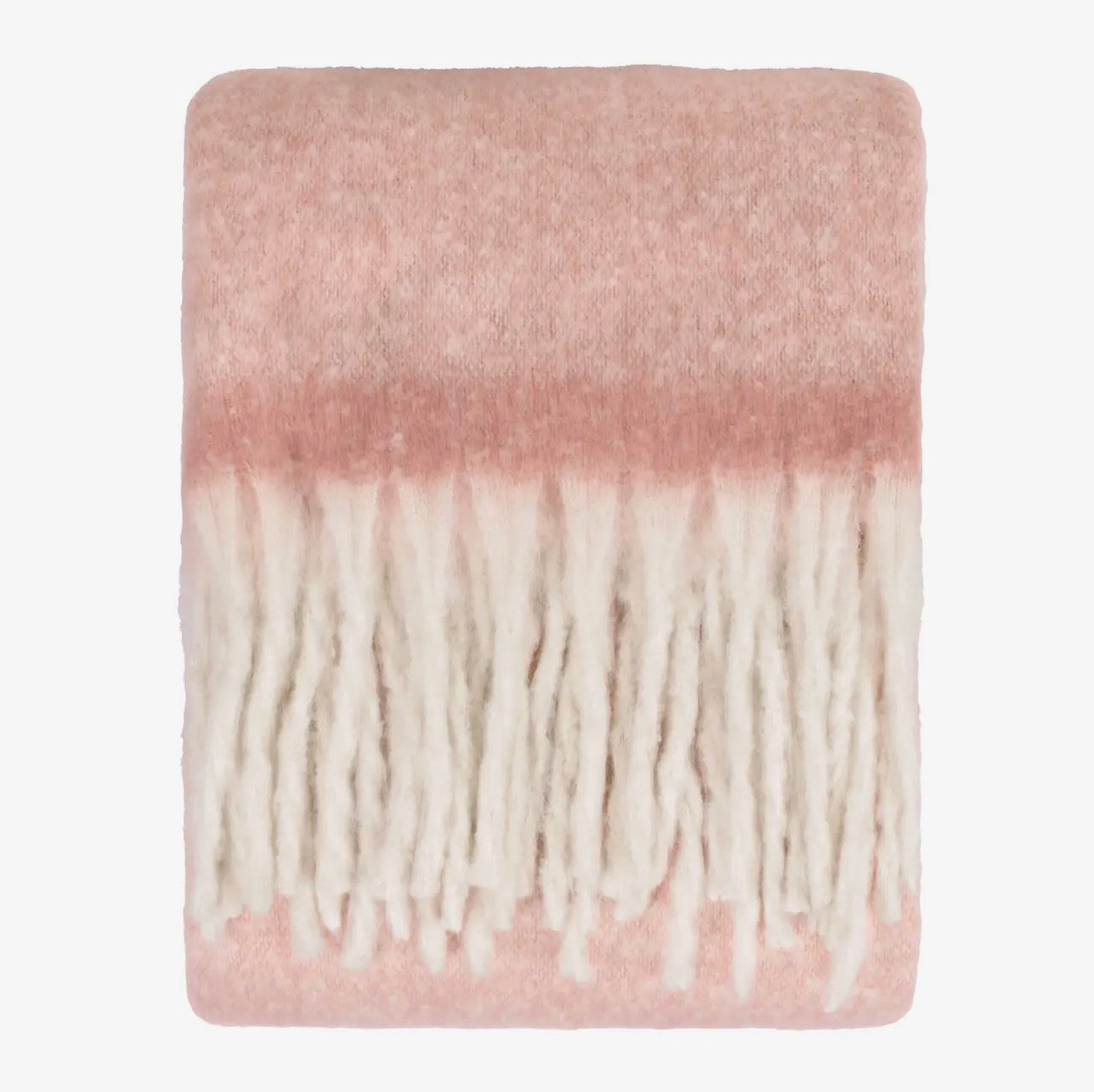 Cosy Pink Throw with Tassells