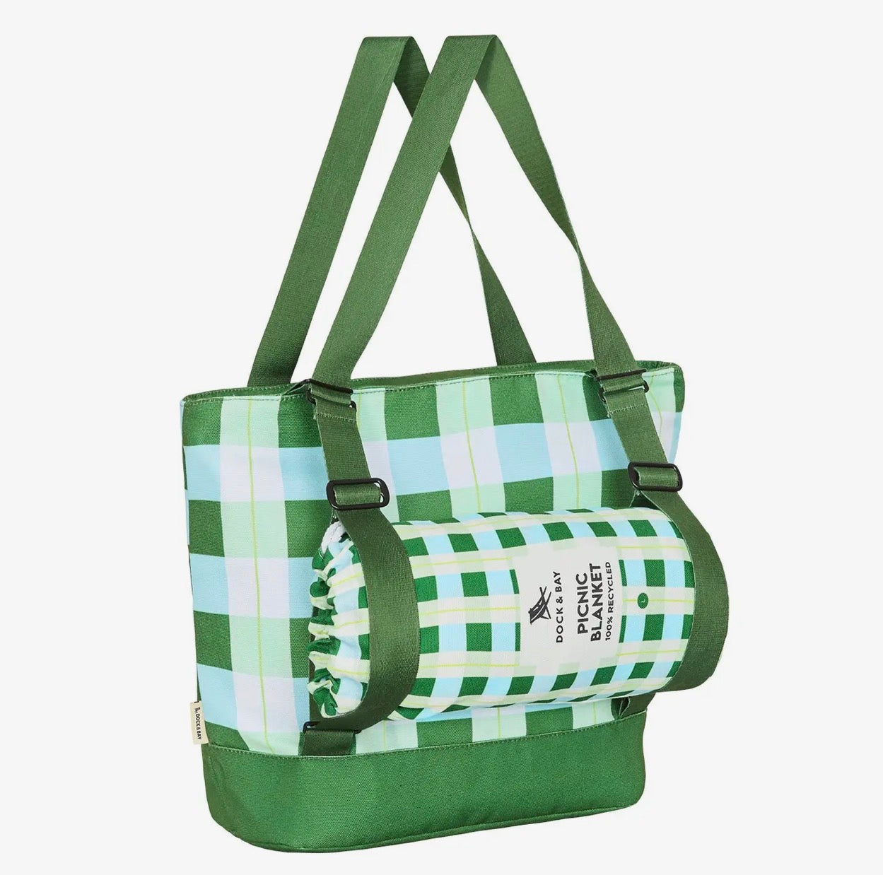 Dock & Bay Green Check Cool Bag