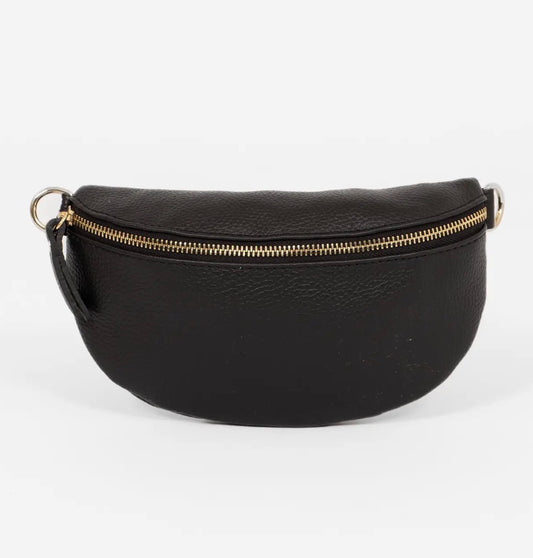 Black Half Moon Cross Body Bag