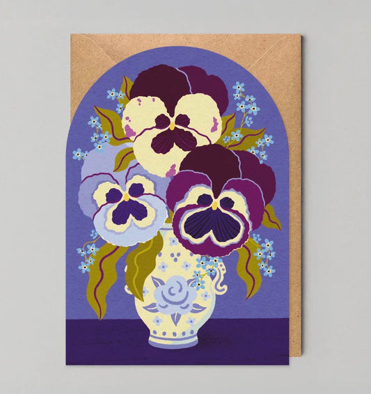 VIola in Vase Blank Card