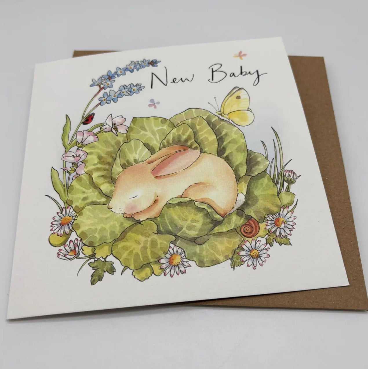 Rabbit New Baby Card