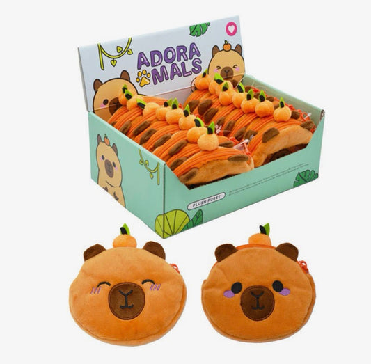Capybara Plush Coin Purse | Cute Zip Coin Wallet