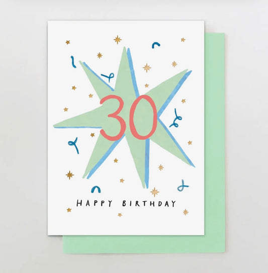 30th Birthday Card - Stop the clock designs