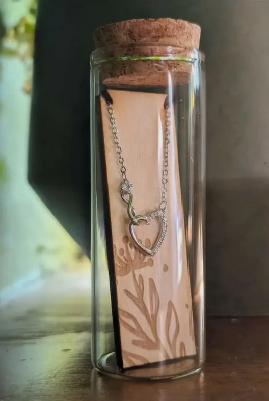 Eternity Heart Sterling Silver Necklace
