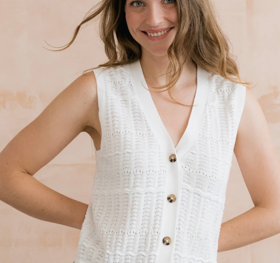 Sophie Pointelle Sleveless Knitt