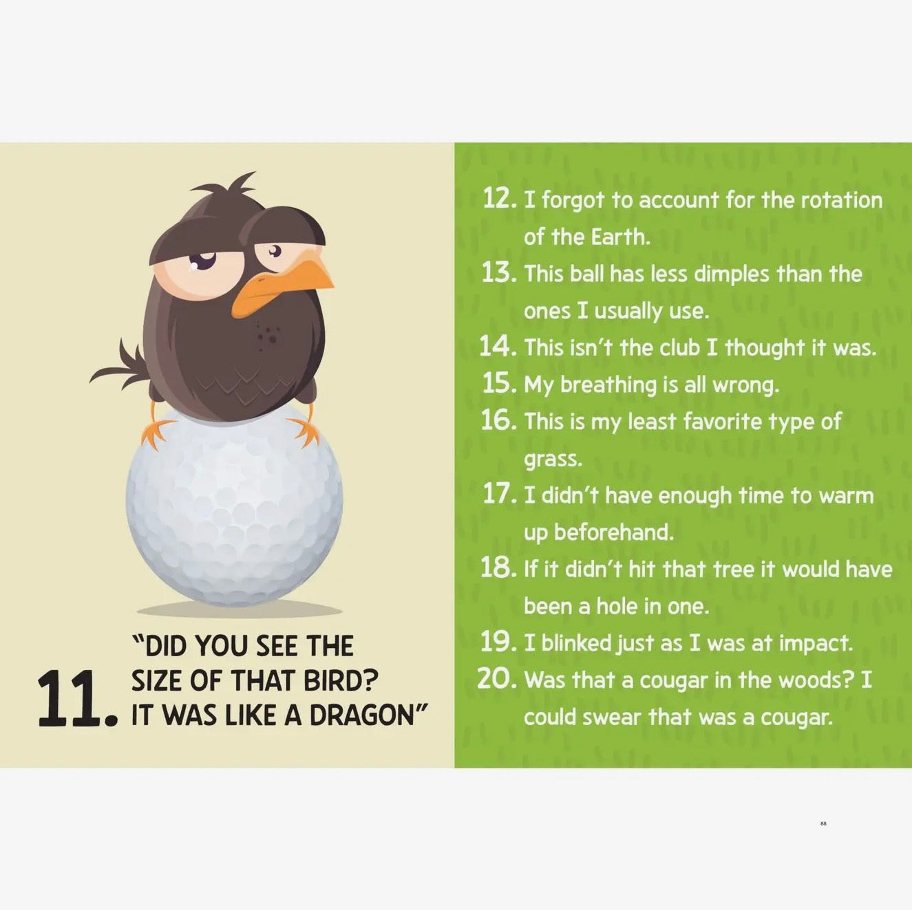 500 Excuses for a bad golf shot