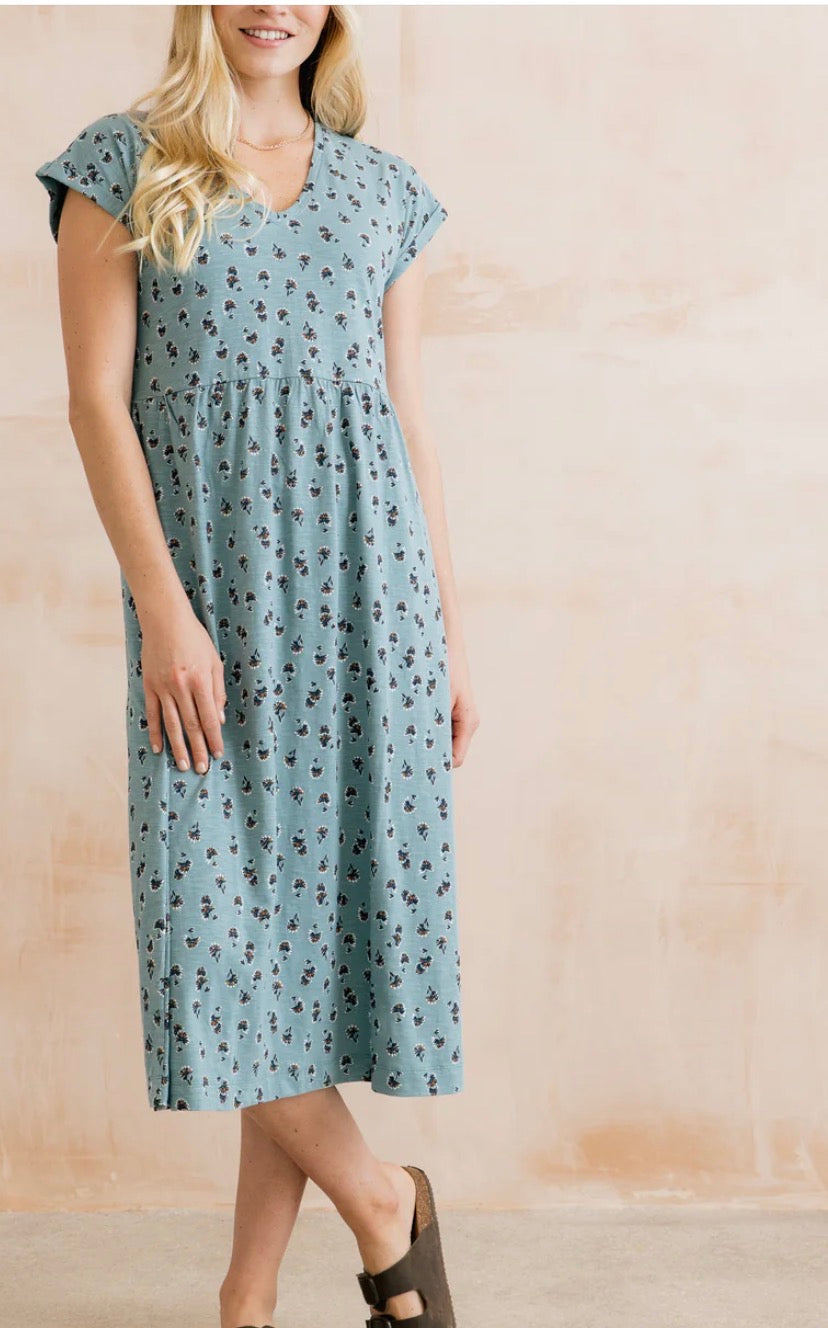 Shine Printed Organ Cotton Jersey Dress