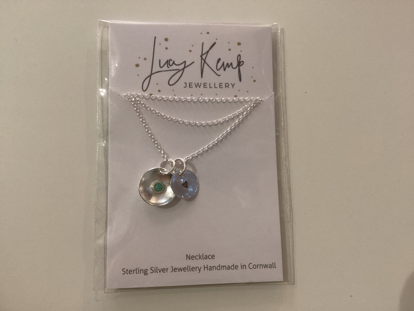 Lucy Kemp - Sterling Silver turquoise Gemstone Pendant