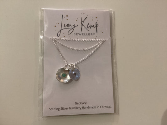 Lucy Kemp - Sterling Silver turquoise Gemstone Pendant