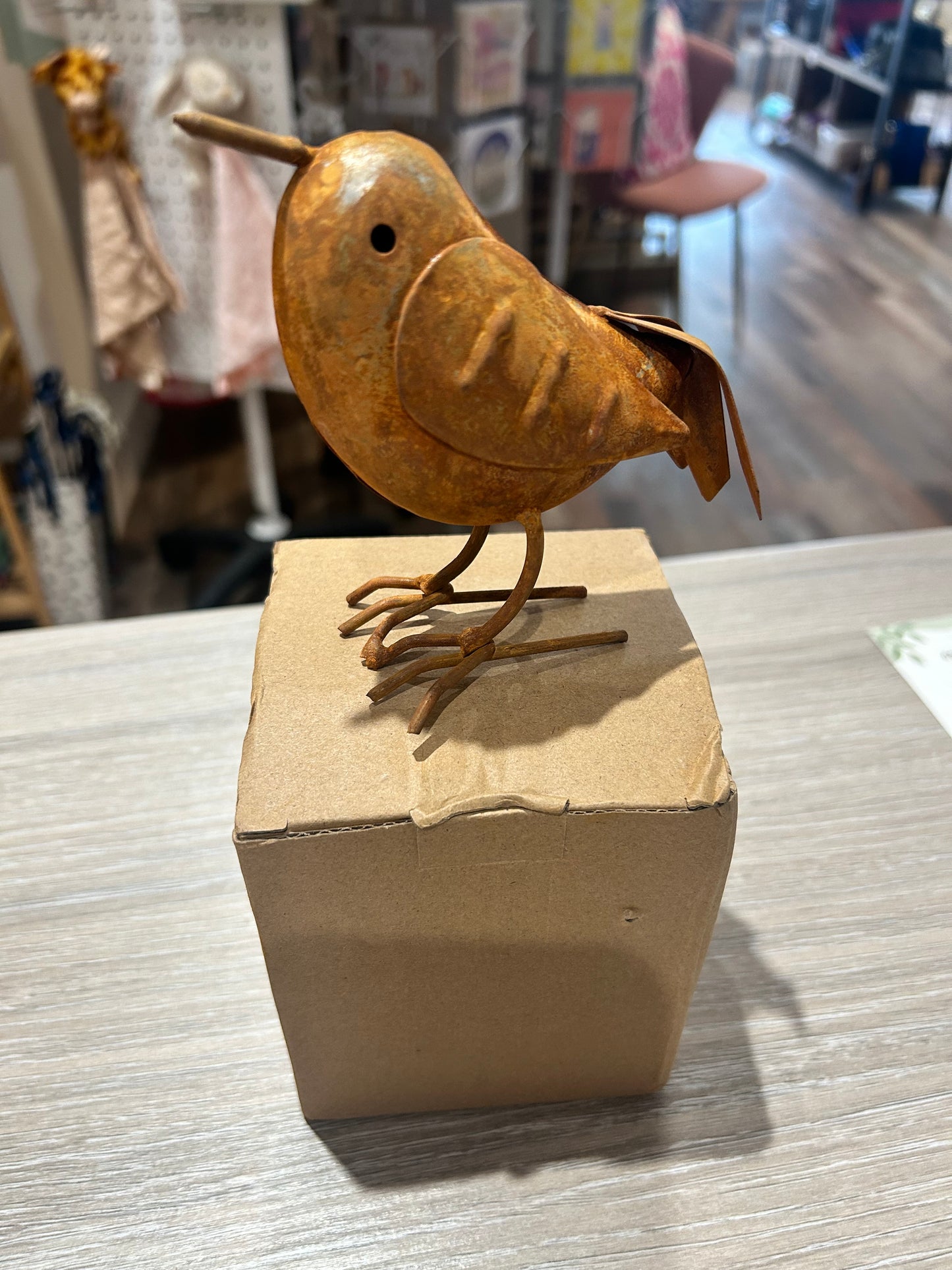 Metal Garden Robin Ornament