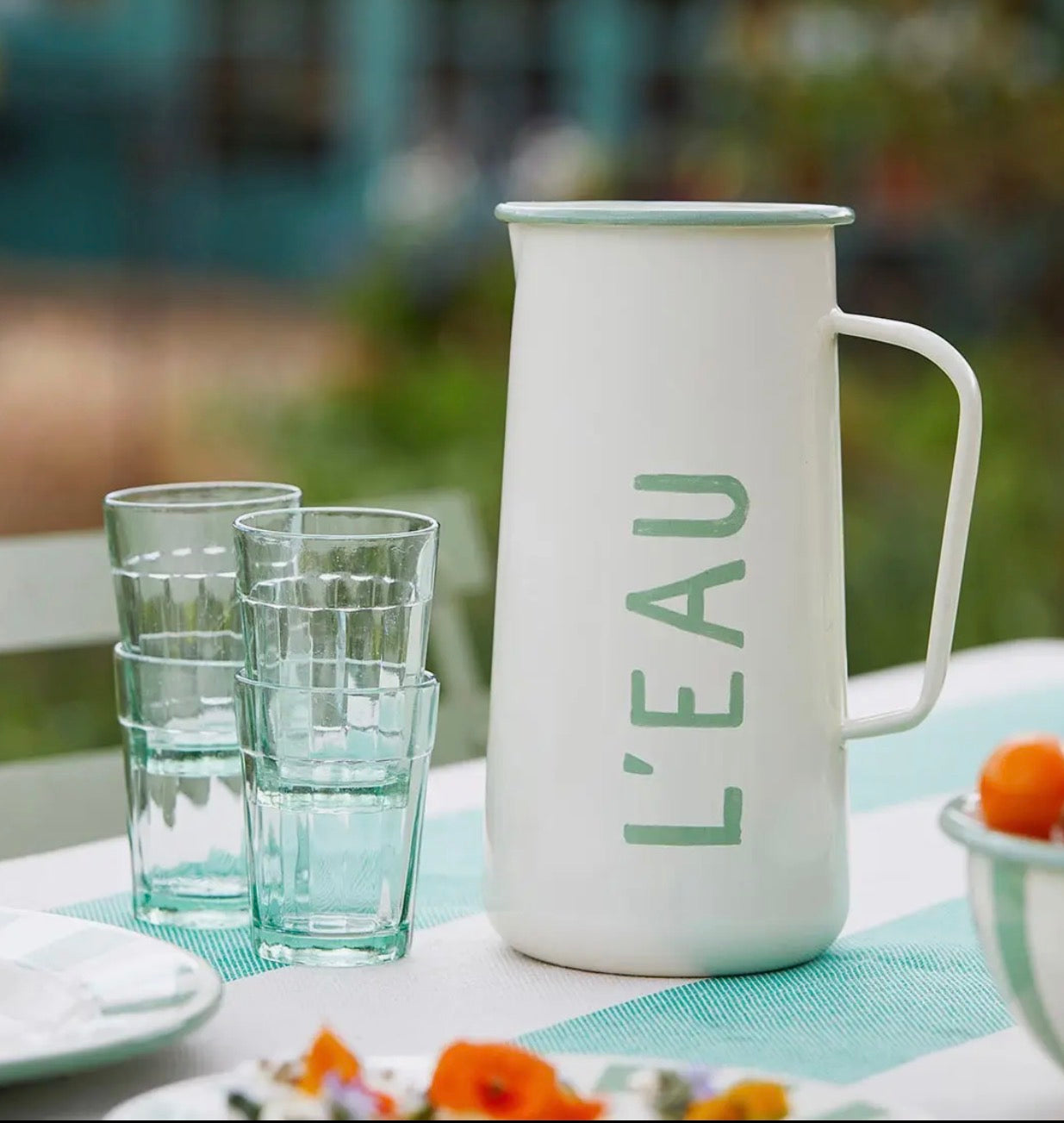 Enamel Water Jug - rustic design
