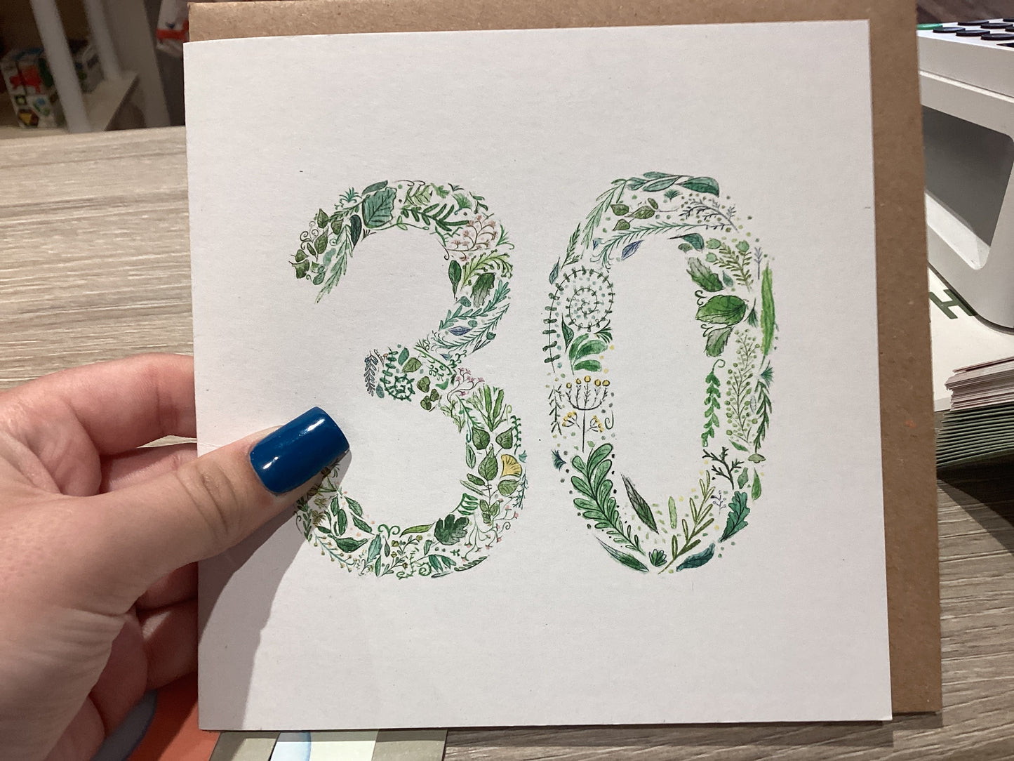 Eco friendly 30th birthday card- with flower seed gift