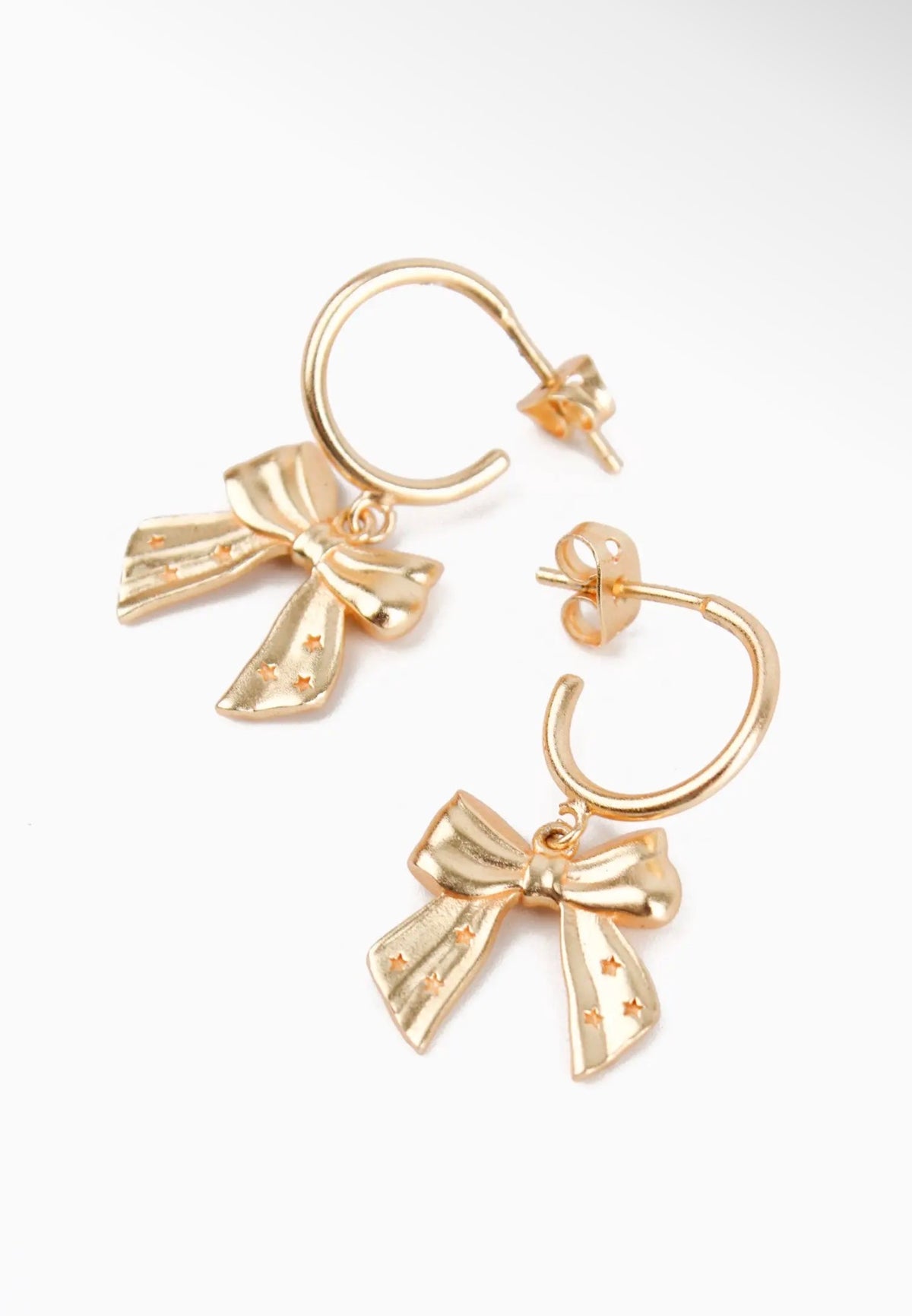 My Doris 18ct Gold-Plated Bow Hoop Earrings