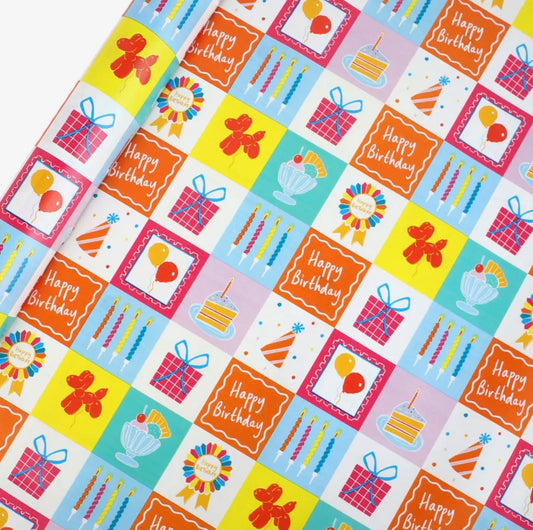 Birthday wrapping paper roll