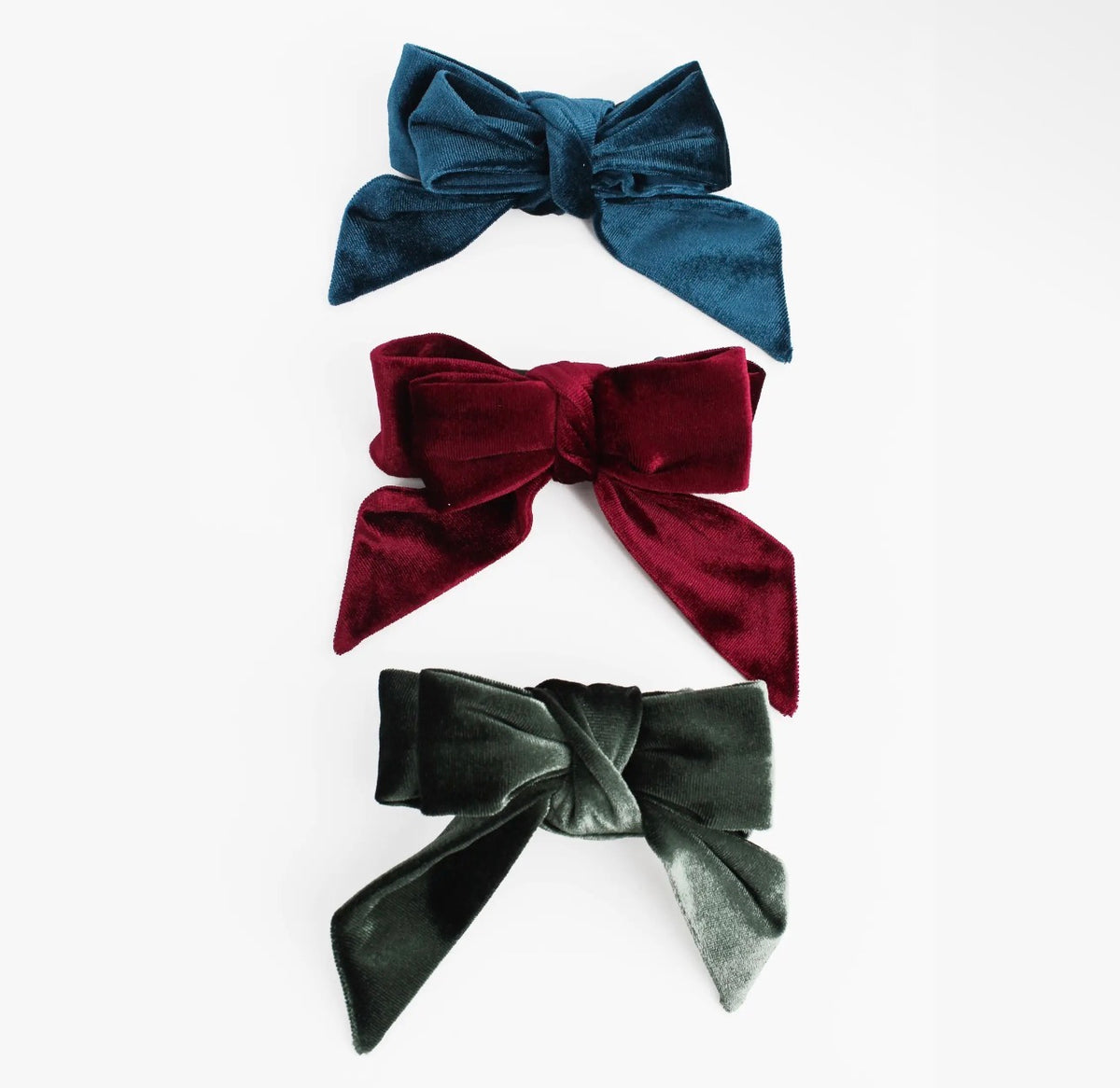 My Doris Velvet Bow Hair Clip – Burgundy, Teal or Green