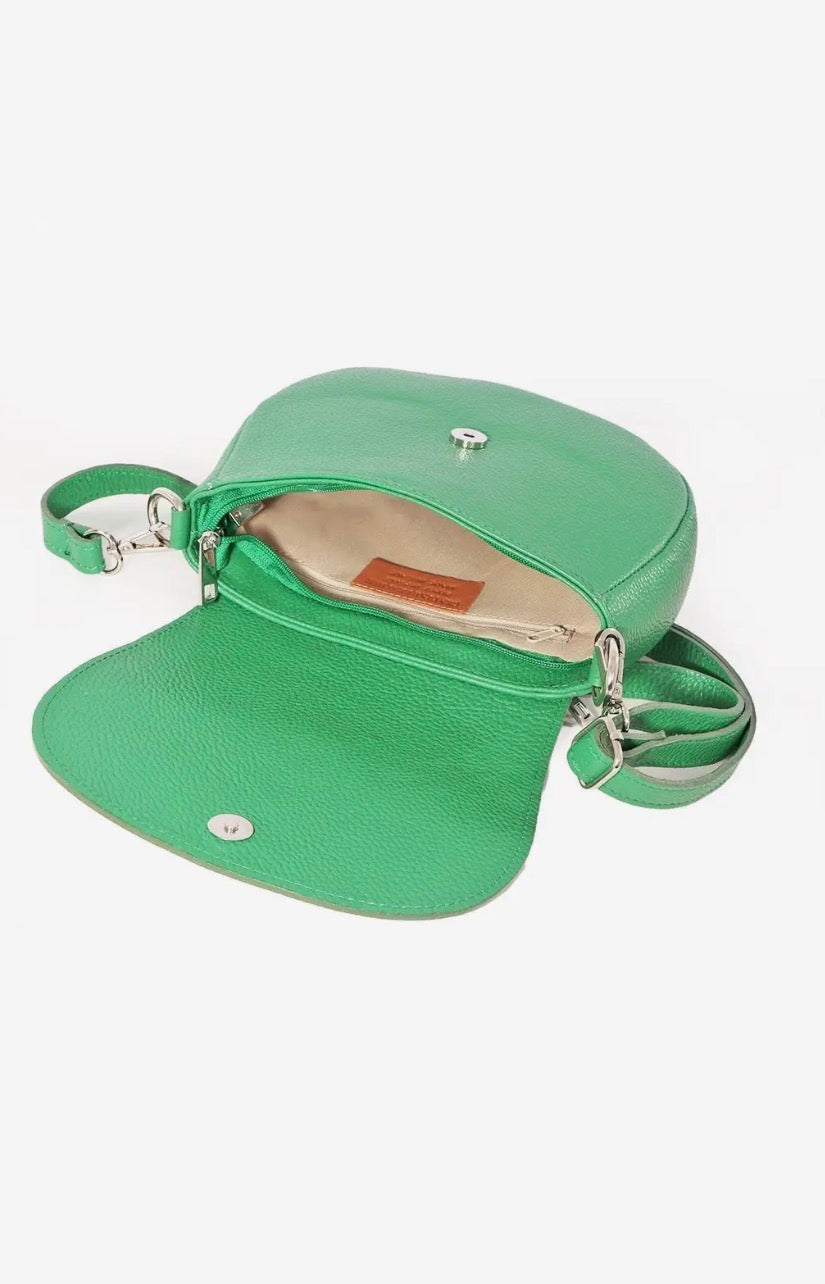 Casandra Green Leather Crossbody Bag