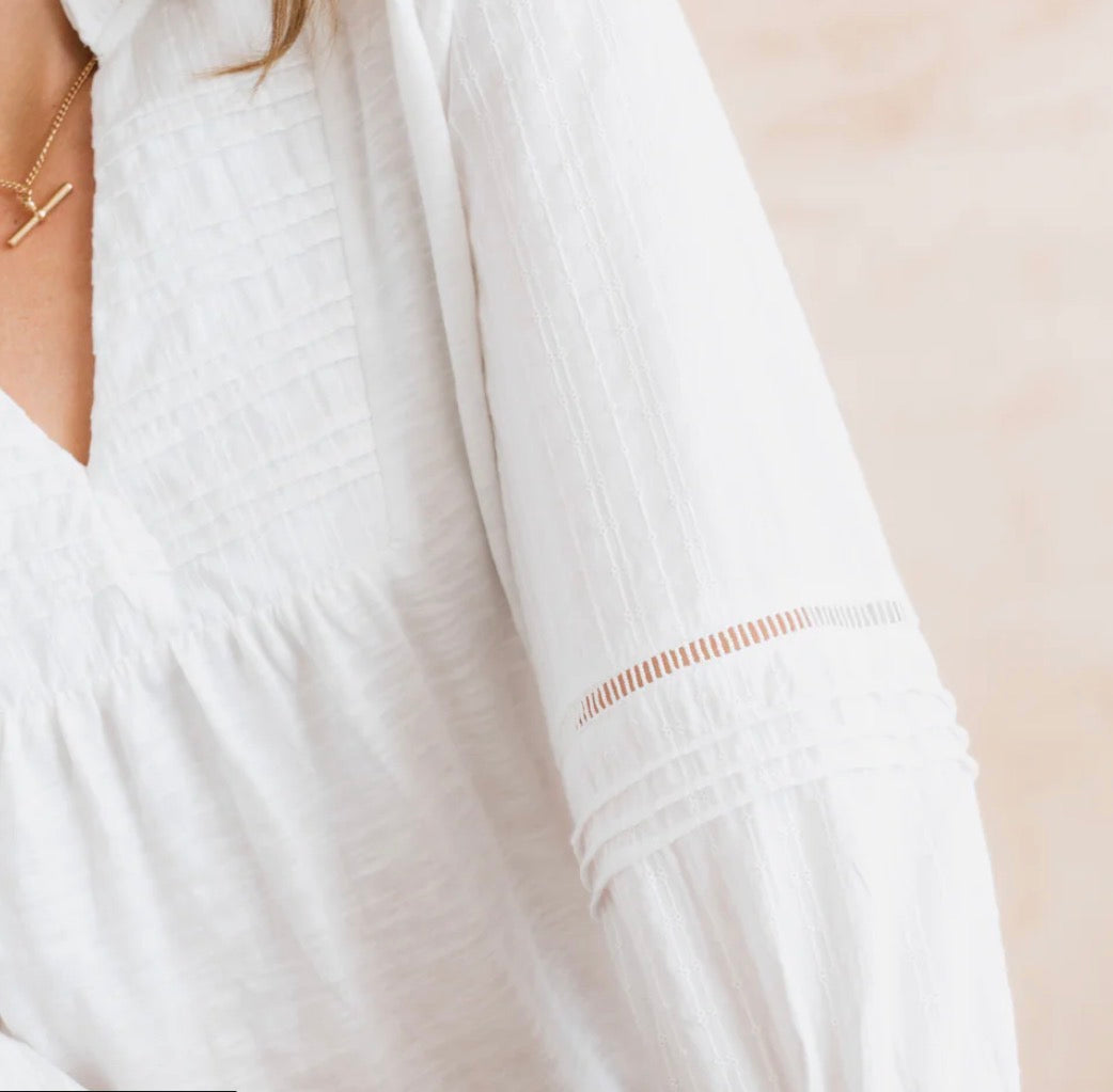 Marie Embroidered Cotton Blouse