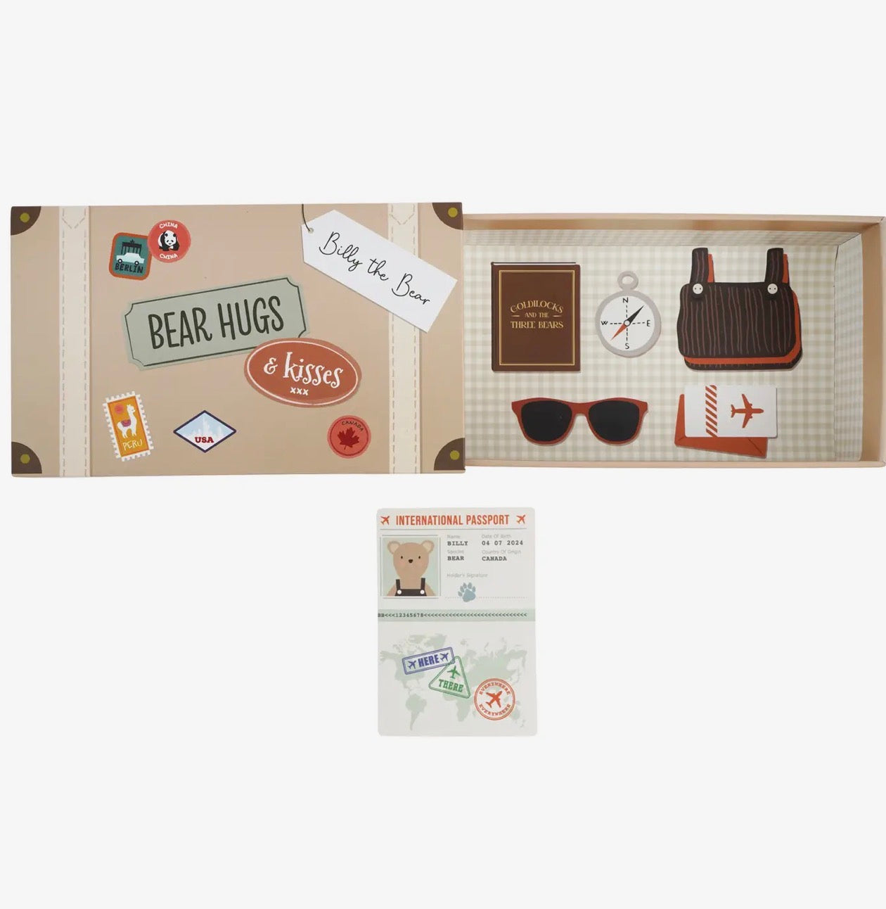 Billy Bear - Travelling boxed bear