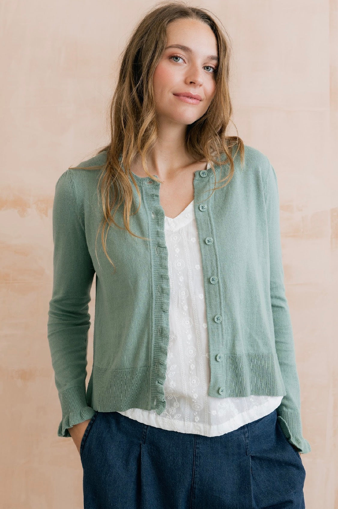 Ruffle Cardigan