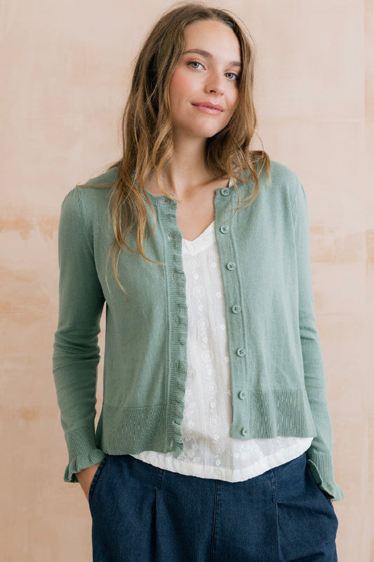 Ruffle Cardigan