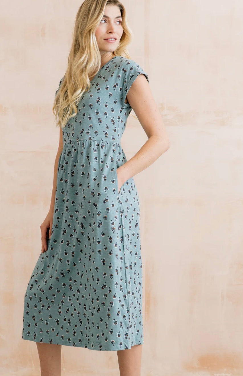 Shine Printed Organ Cotton Jersey Dress