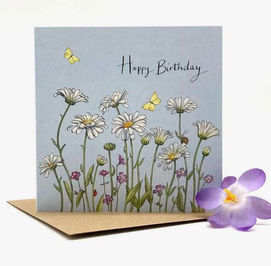 Happy Birthday Daisy card - Ink & Snail Designs