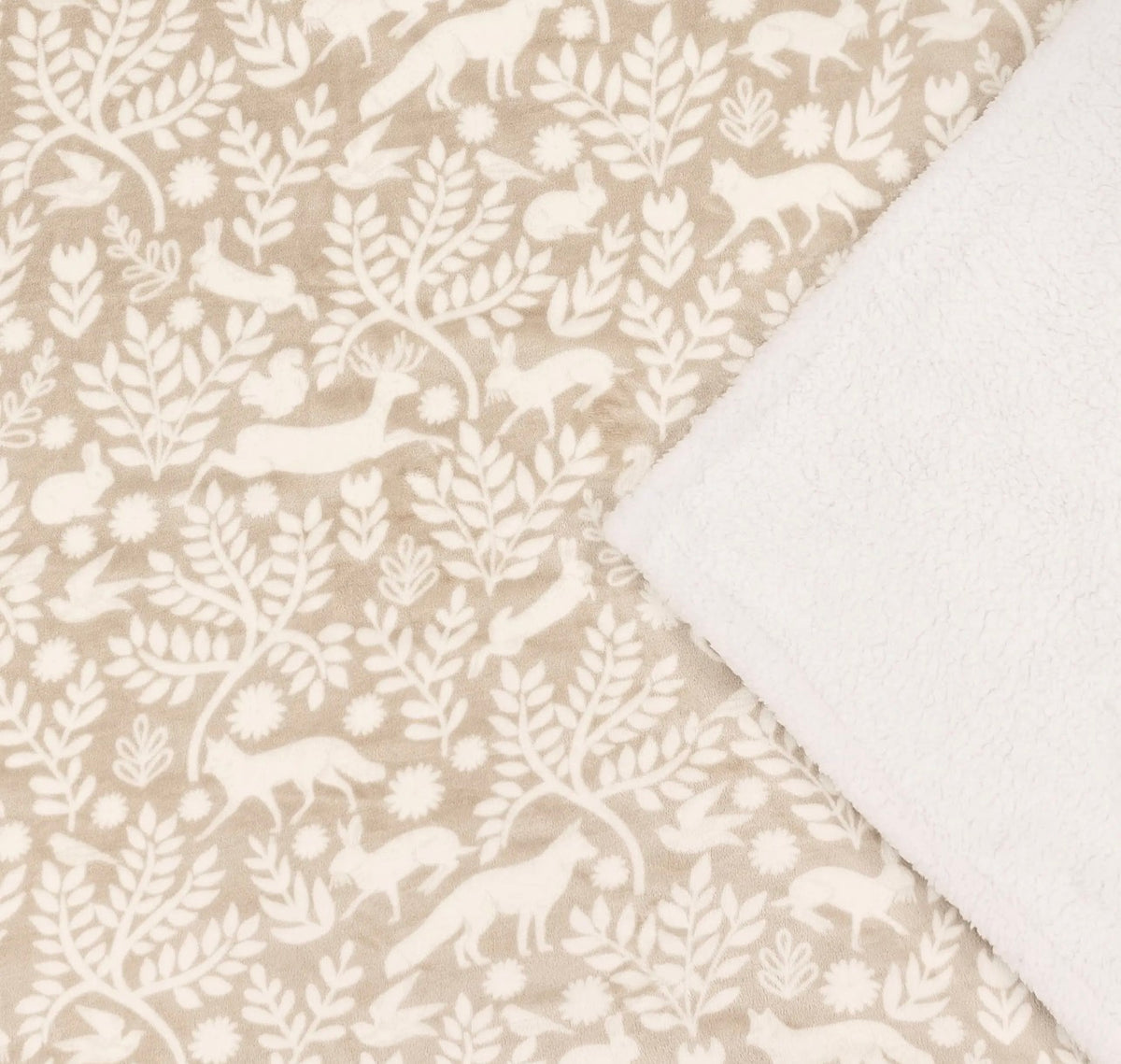 Woodland Sherpa Fleece Throw – Sable