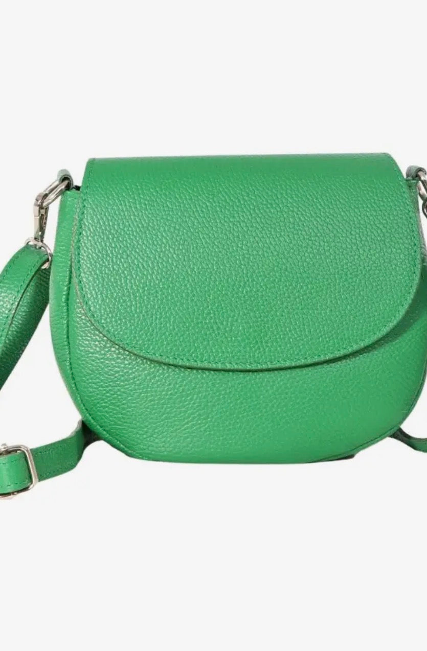 Casandra Green Leather Crossbody Bag