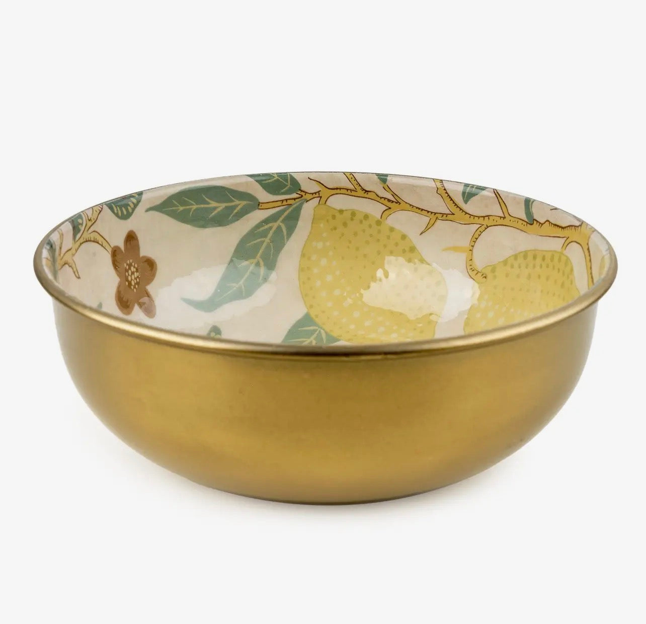 Large Enamel Fruit or Salad bowl - Antique Fruit Design
