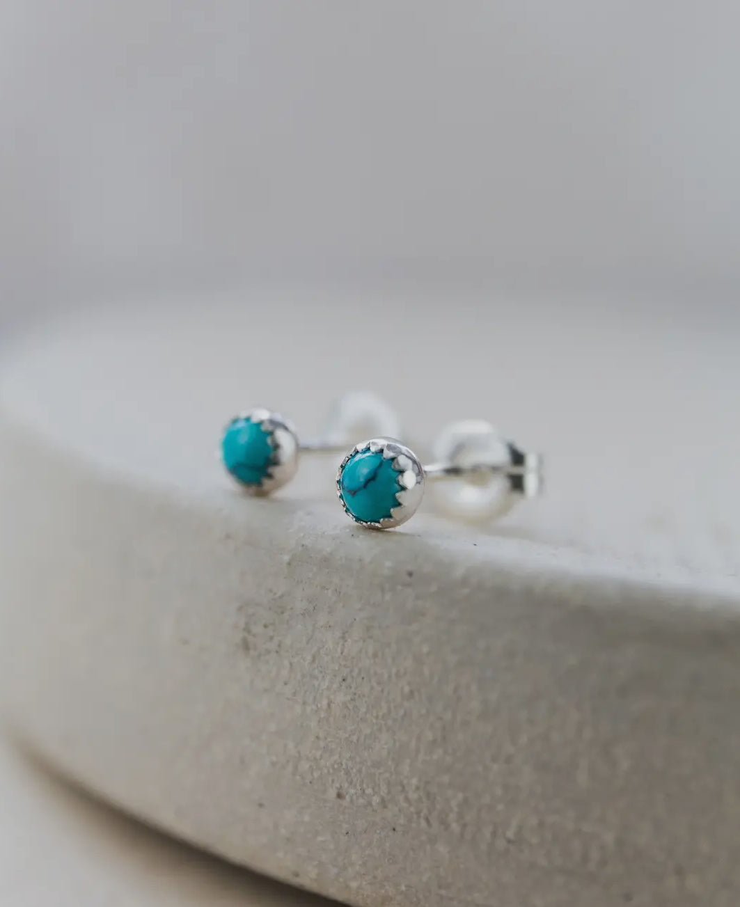Lucy Kemp - Sterling Silver Mini Gemstone Studs