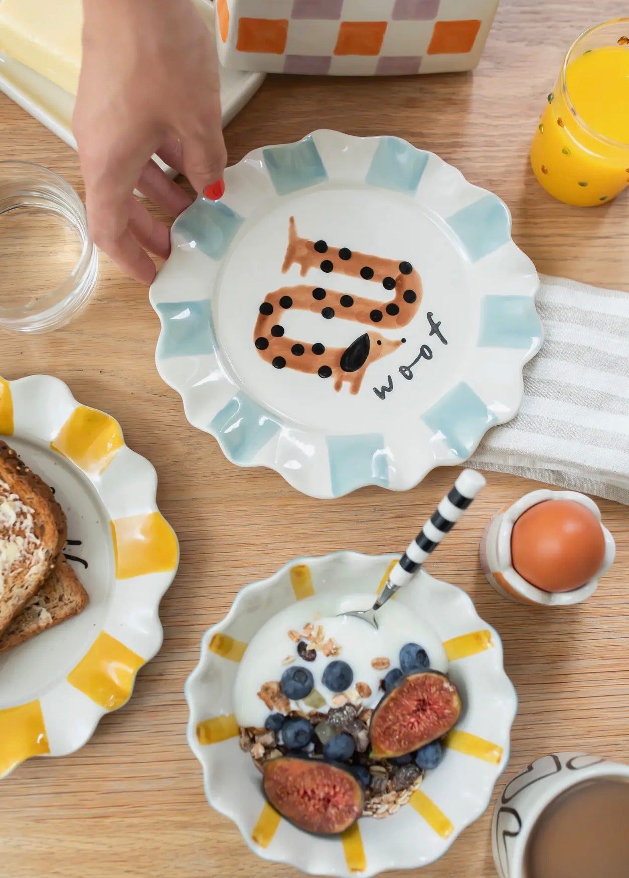Sausage Dog Plate - Caroline Gardner 20cm