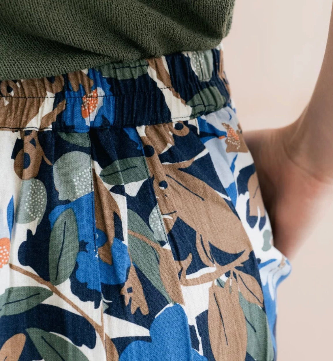 St Ives skirt - navy patterned