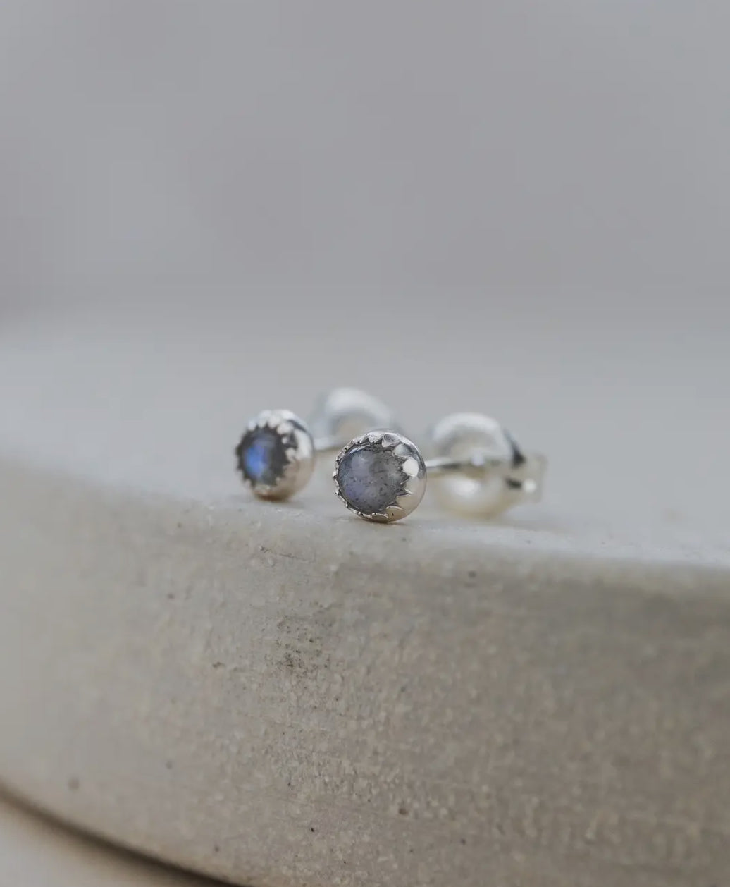 Lucy Kemp - Sterling Silver Mini Gemstone Studs