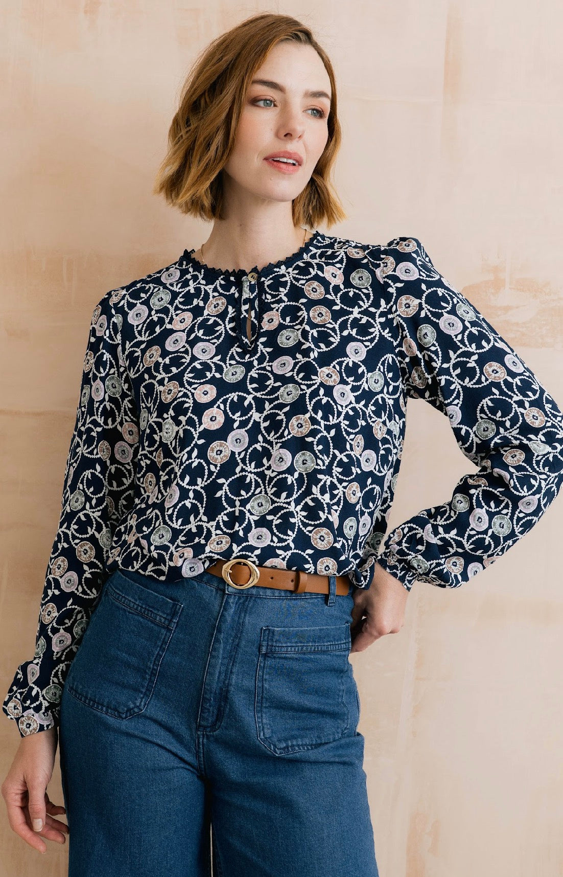 Emily Blouse in Sea Holly