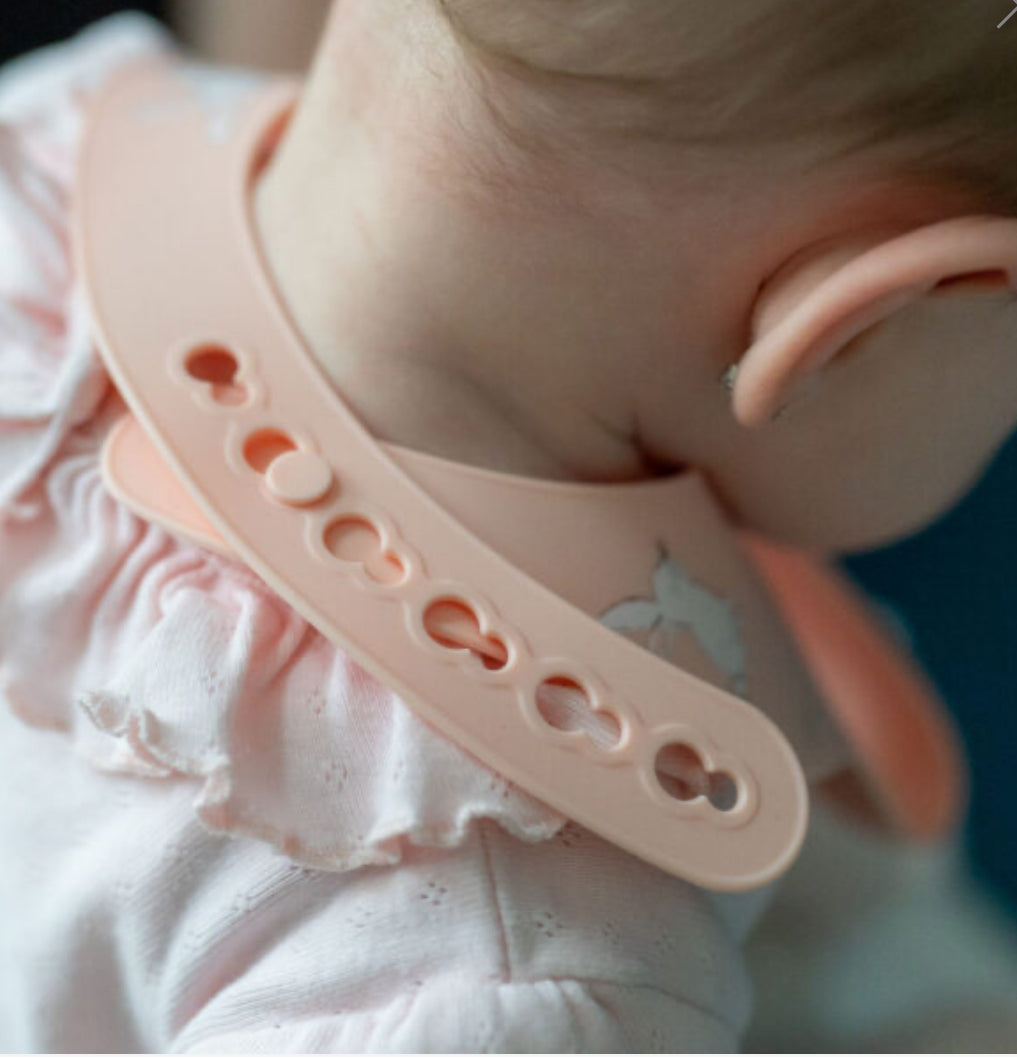 Pink Silicone Bib Bunny