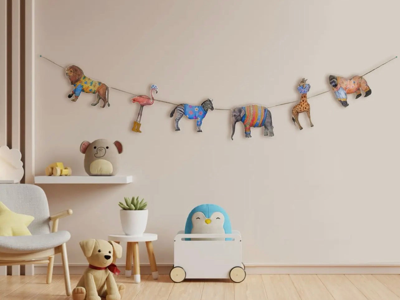 Safari Animal Hanging Garland