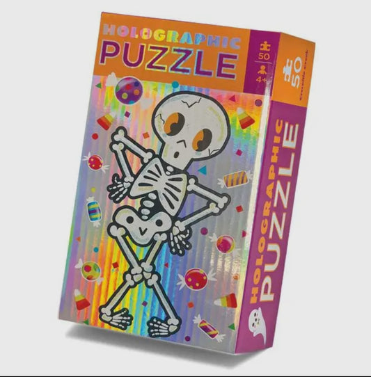 Halloween Fun - 50 piece holographic skeleton puzzle