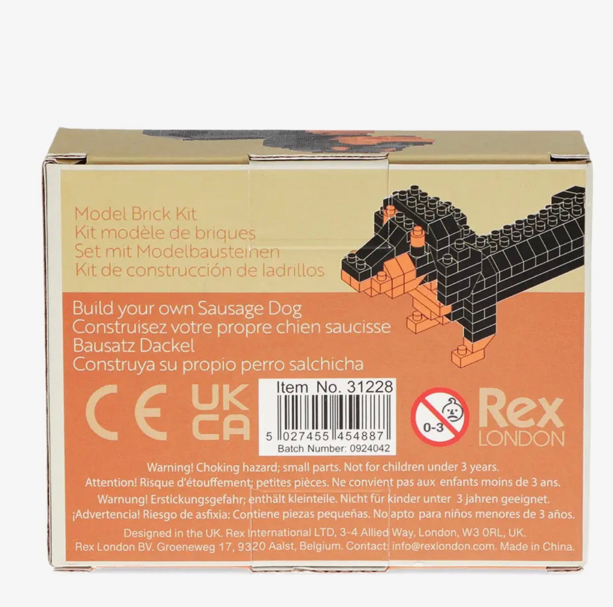 Build your own Sausage Dog - Dog model brick kit