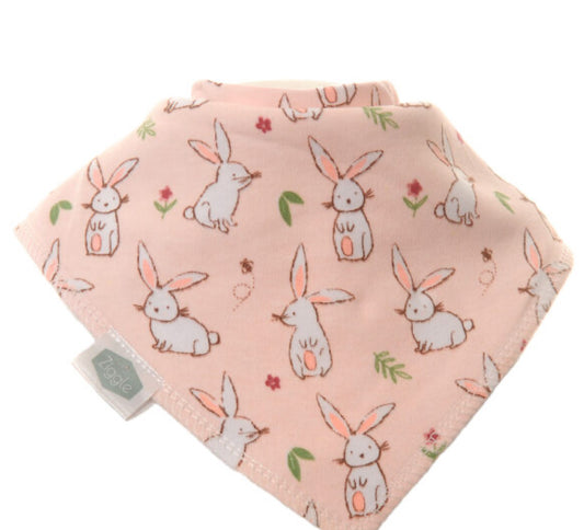 Pink Bunny Dribble Bib