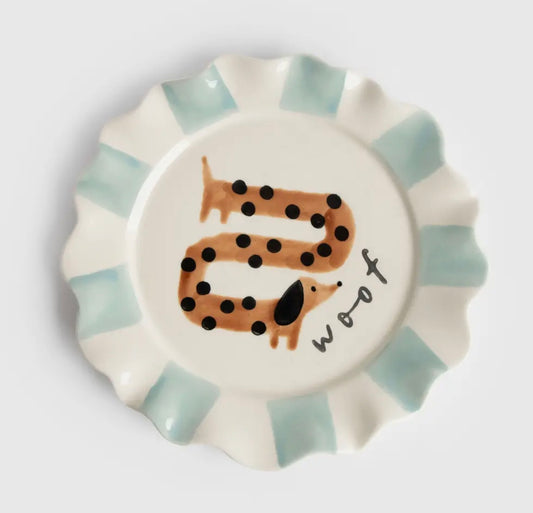 Sausage Dog Plate - Caroline Gardner 20cm