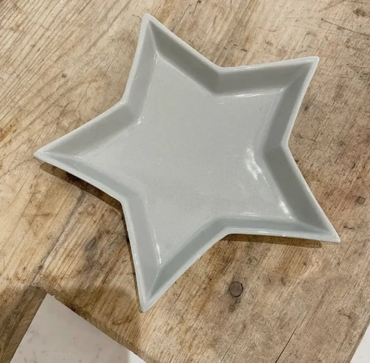 Grey Ceramic Star Trinket Dish