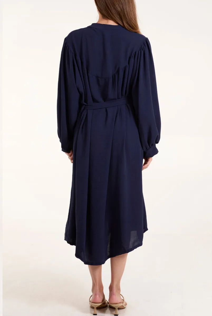 Belted Shirt Dress - MIDI Legnth